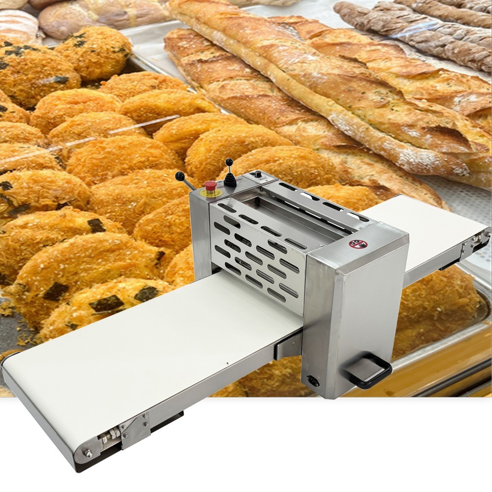 110V Commercial Small Countertop Pastry Machine Mini Dough Sheeter Machine