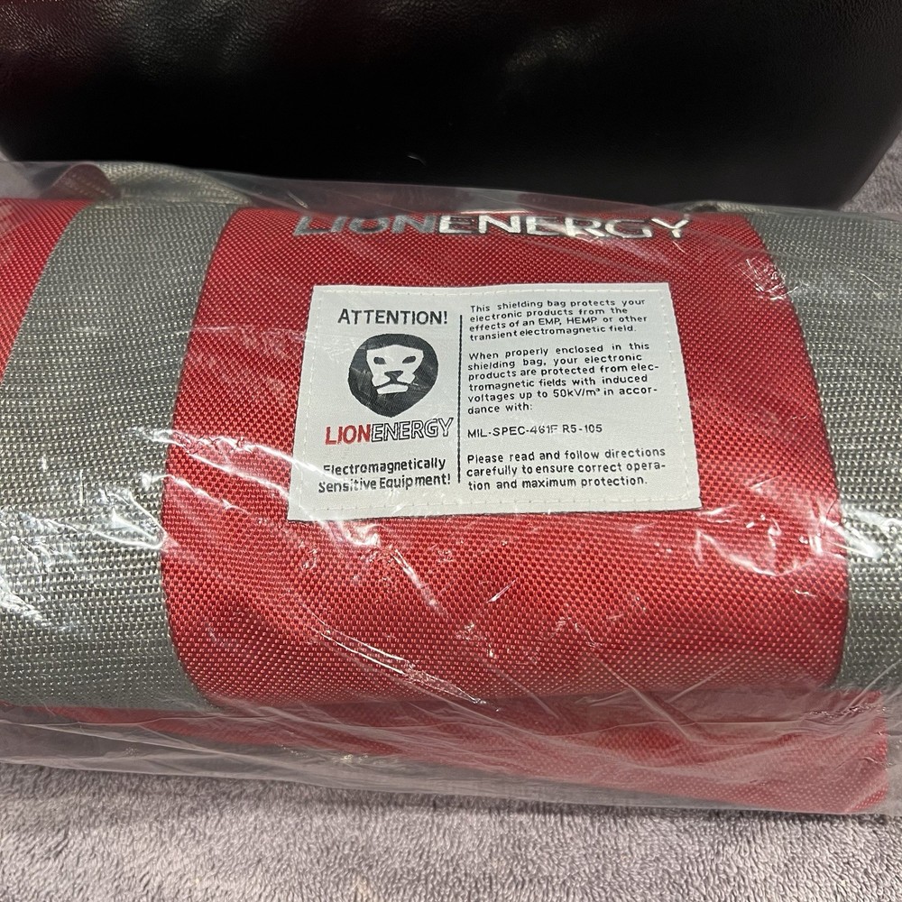 Lion Energy EMP Shielding Bag Kit - MIL-SPEC-461F - includes Bin & Solar Cable