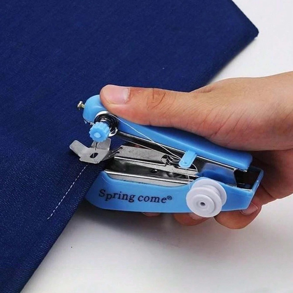 Mini Sewing Machine Handheld Stitching Machine Portable Quick Sewing DIY Craft