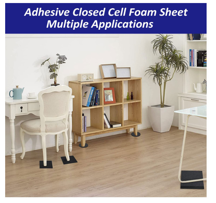 Foam Padding Sheets with Adhesive Backing - Self Stick Neoprene Insulation Foam