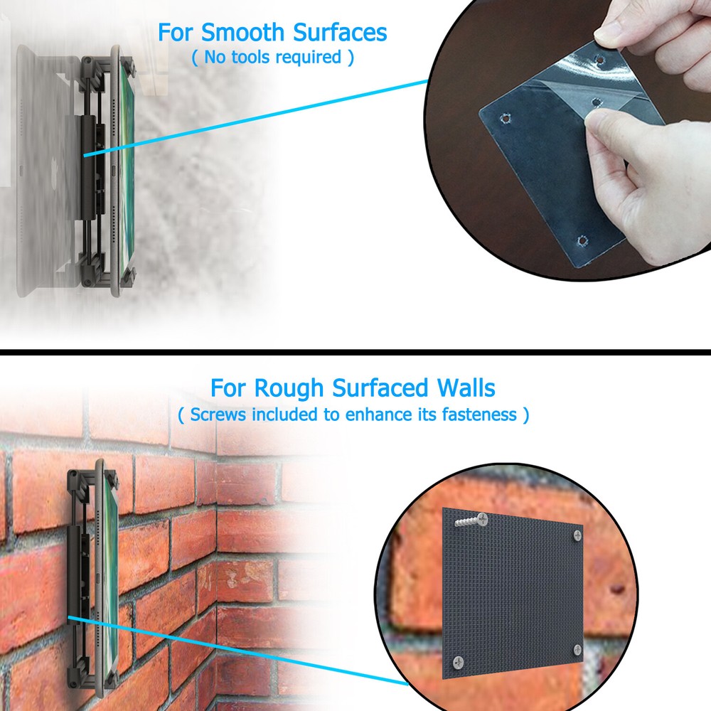 Universal Kitchen Tablets Wall Mount Holder for Smartphones,eReader - iPad Pro