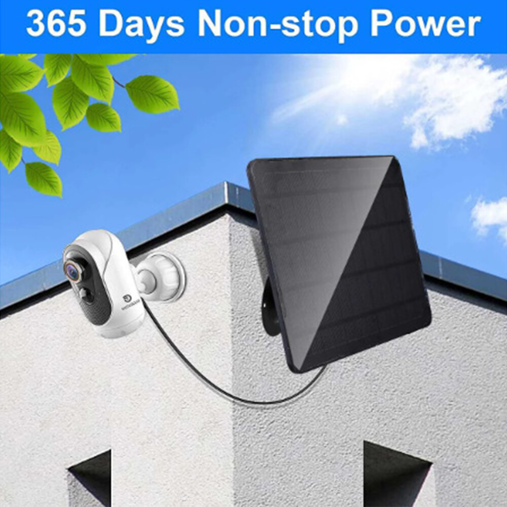 4W/5V Solar Panel For Outdoor Ring Spotlight Camera Security Cam Battery Charger