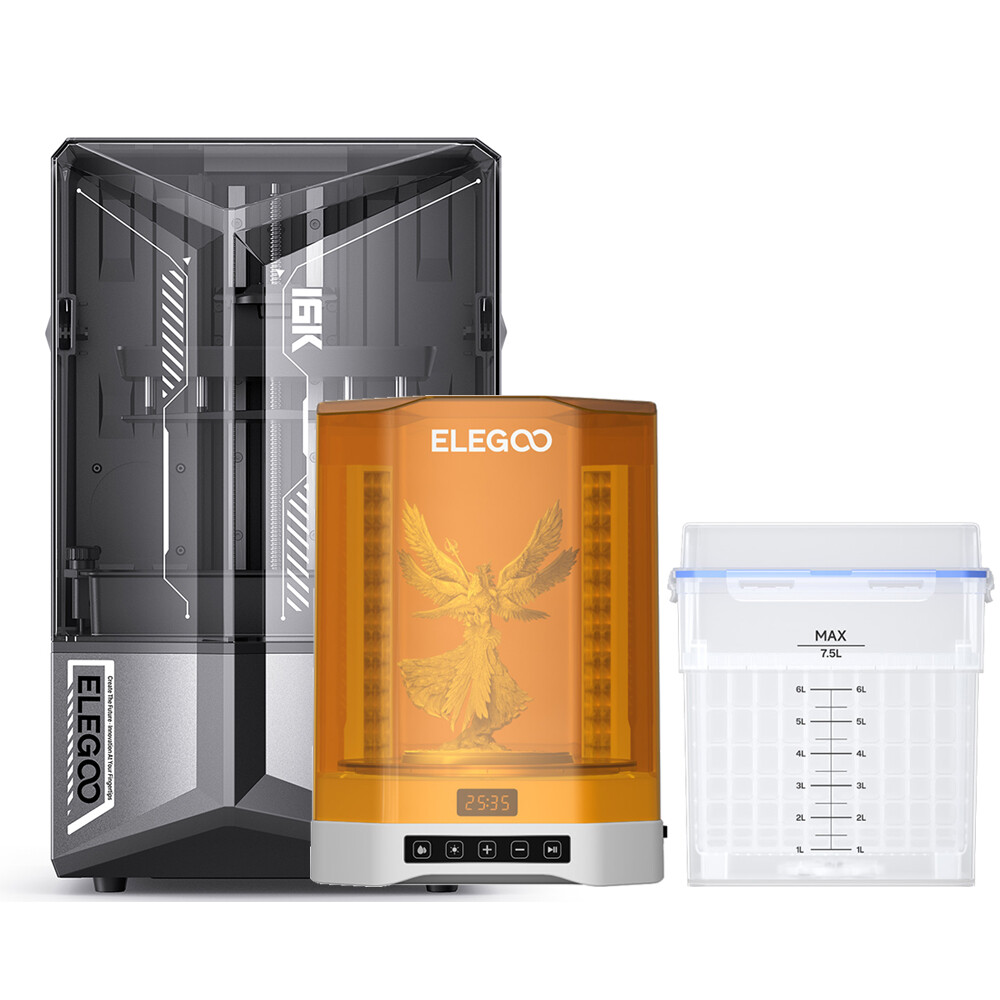 ELEGOO Saturn 4 Ultra 16K Resin LCD 3D Printer Smart Tank+Mercury Plus V3.0