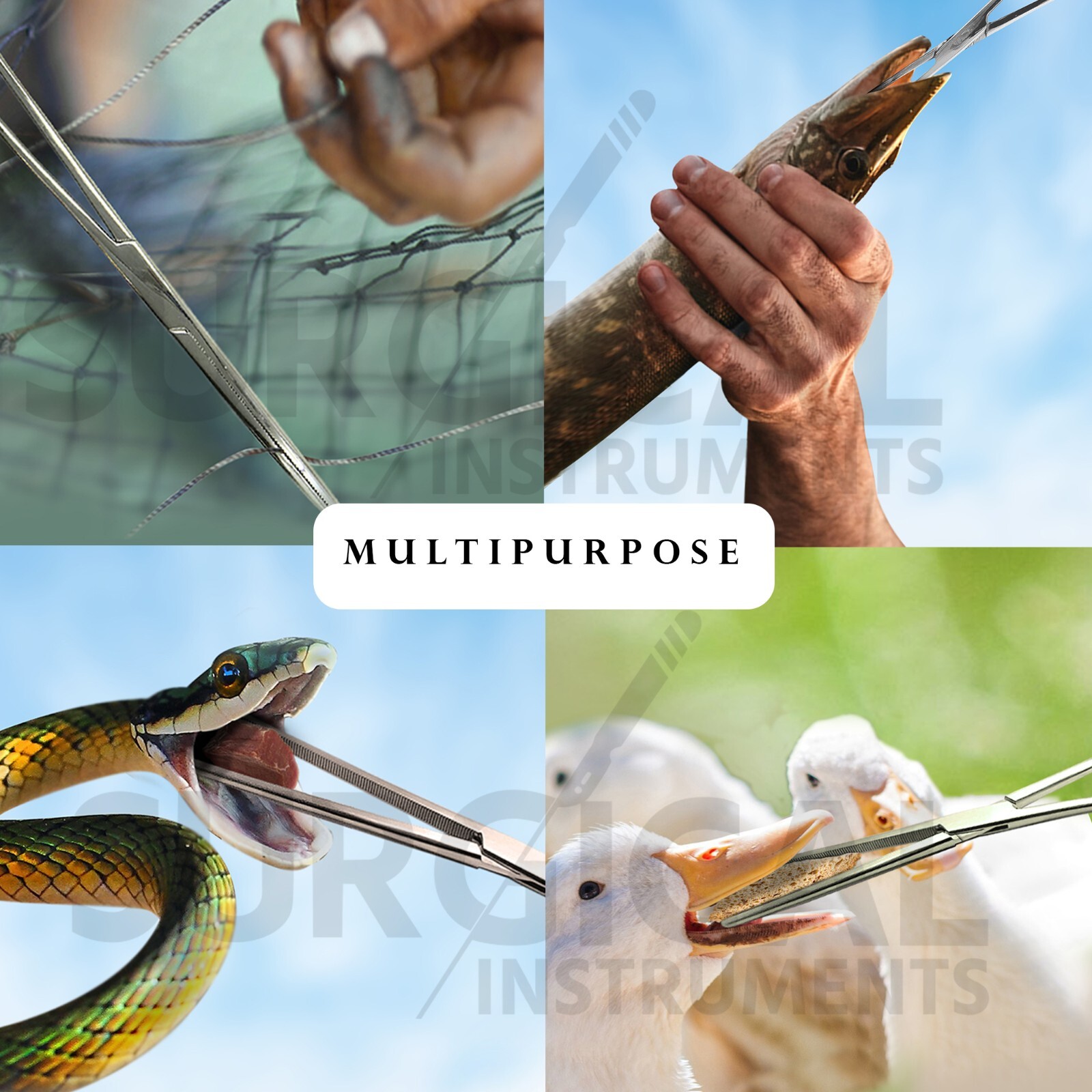 2 Pcs Set 12" Straight + Curved Hemostat Forceps Locking Clamps German Grade