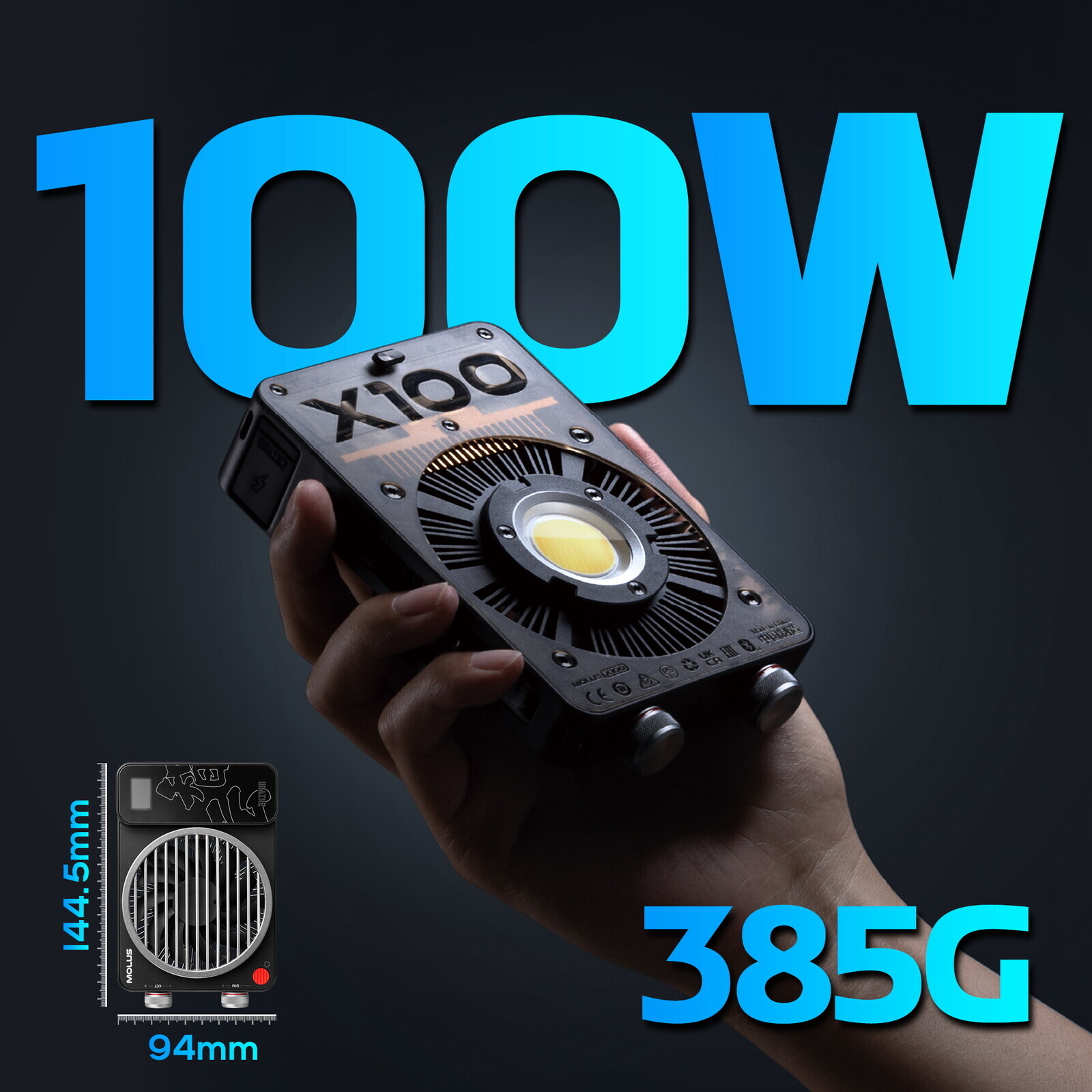 Zhiyun MOLUS X100 Combo Led Video Light Pocket Light 2700K-6500K with Softbox