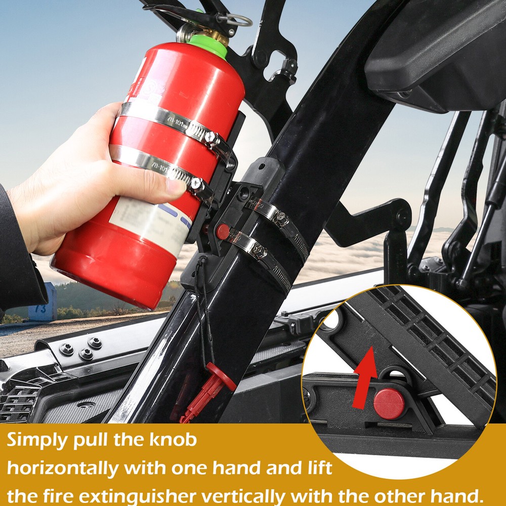 UTV Car Fire Extinguisher Holder Mount Bracket Adjustable Compatible with FOR JK