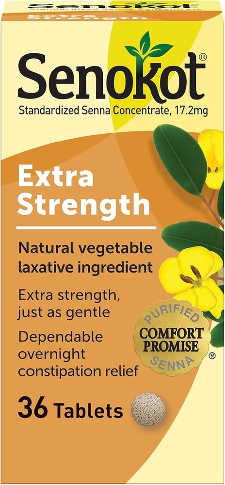 Extra Strength Senna Laxative Tablets, 36 Tablets, Laxatives for Constipation...