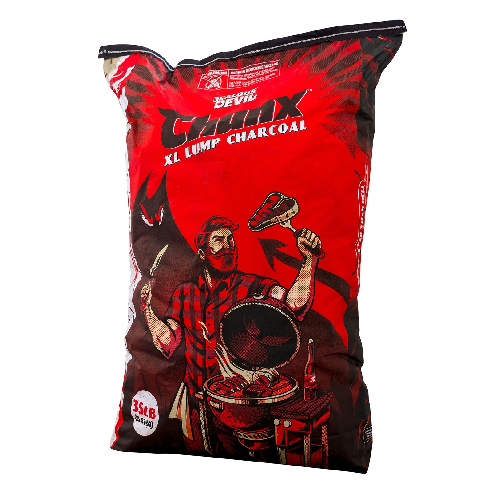 Jealous Devil 100 Percent Natural Hardwood Wood Lump Grill Charcoal, 35 Pounds