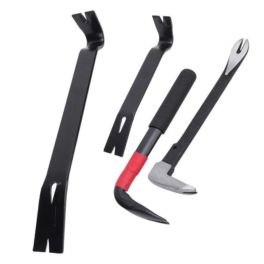 4 Pcs Nail Puller Pry Bar Set Multi Functional High Hardness Nail Puller Flat