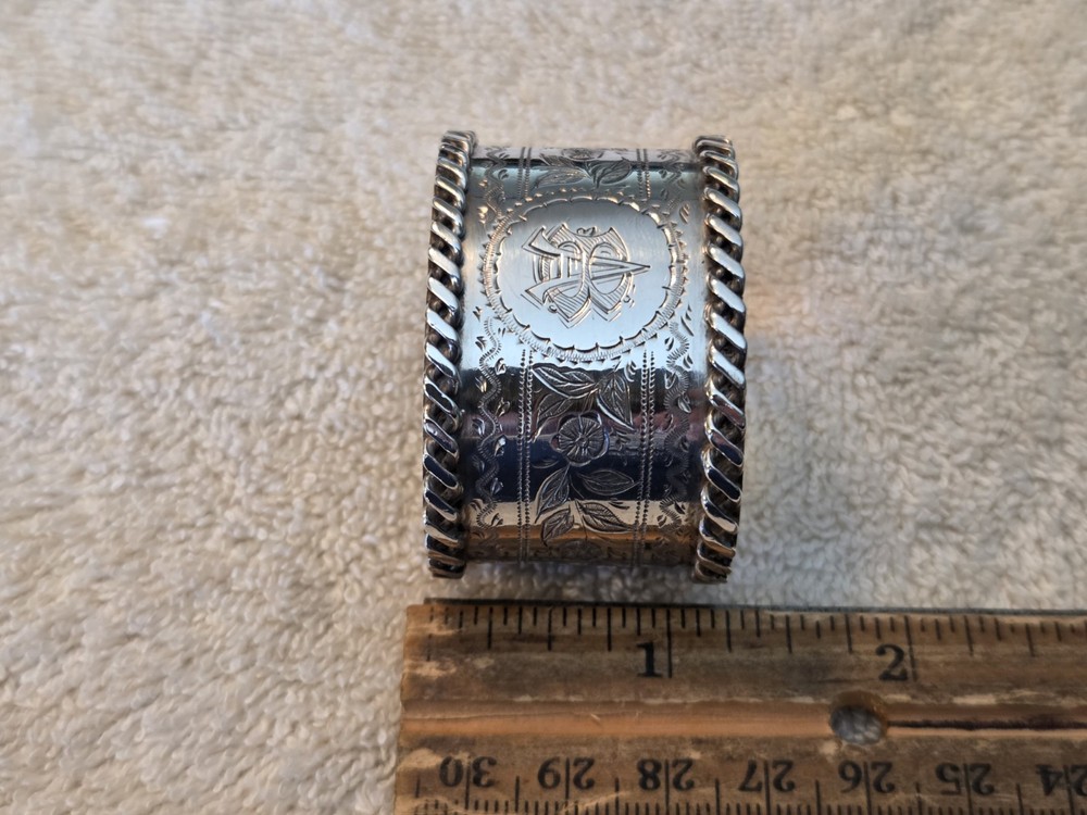 ENGLISH sterling silver Oval NAPKIN RING