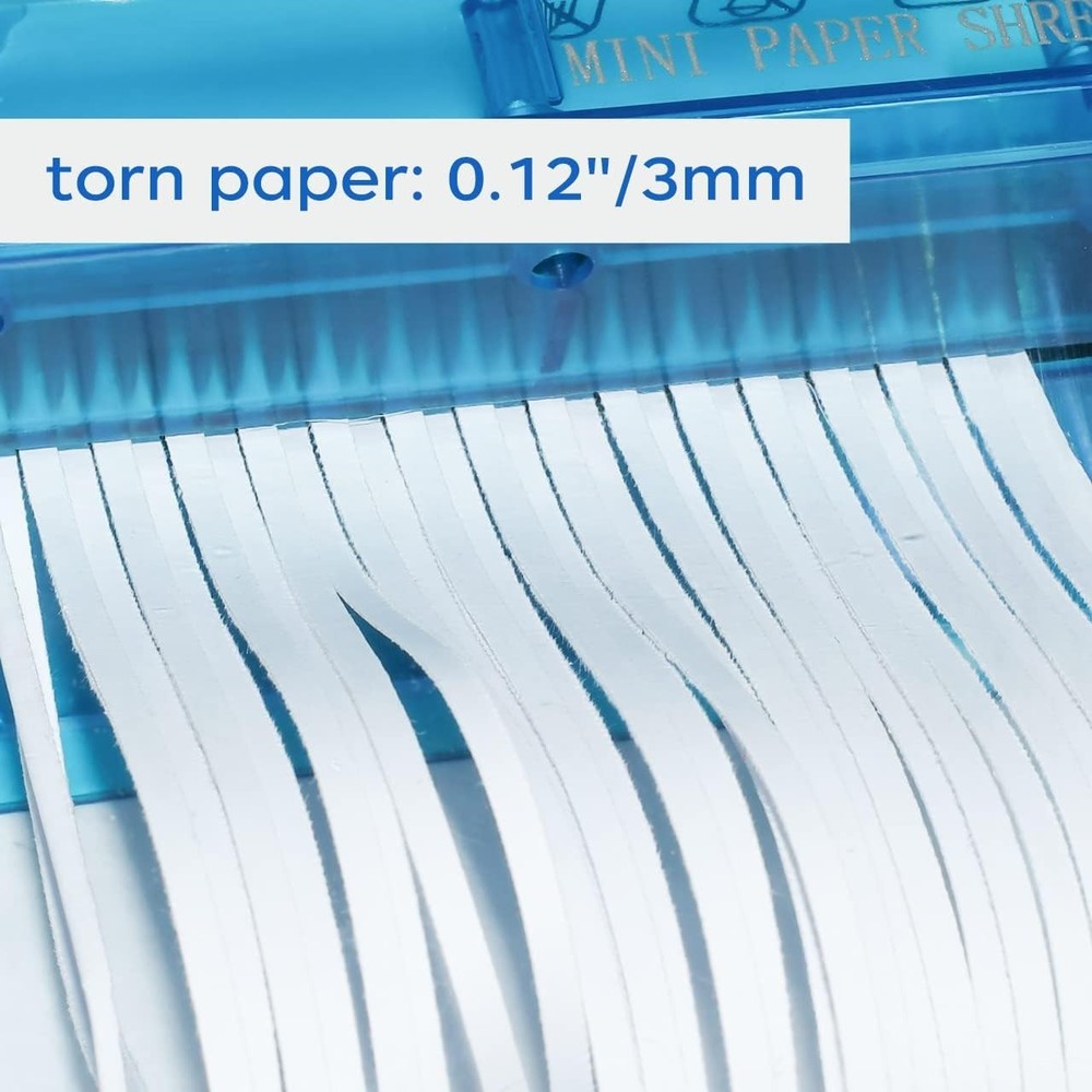 Lightweight Mini Shredder - Secure Manual Paper Cutter for Sensitive Documents