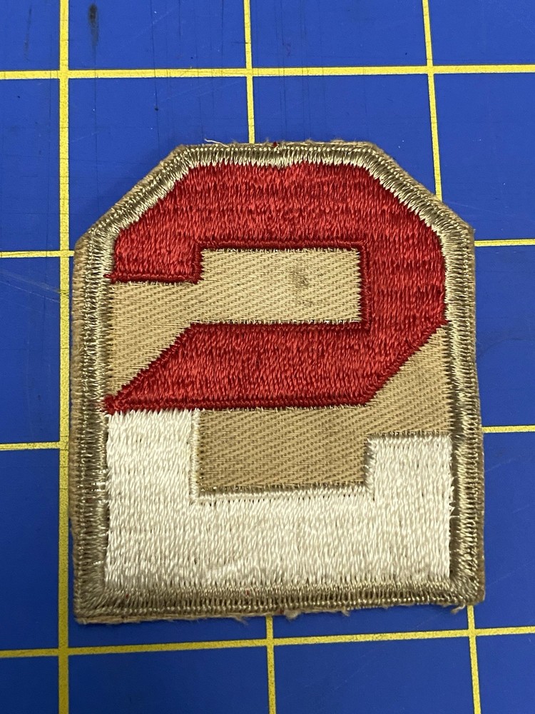 WW 2 US Army 2nd Army Tan Border Twill Patch