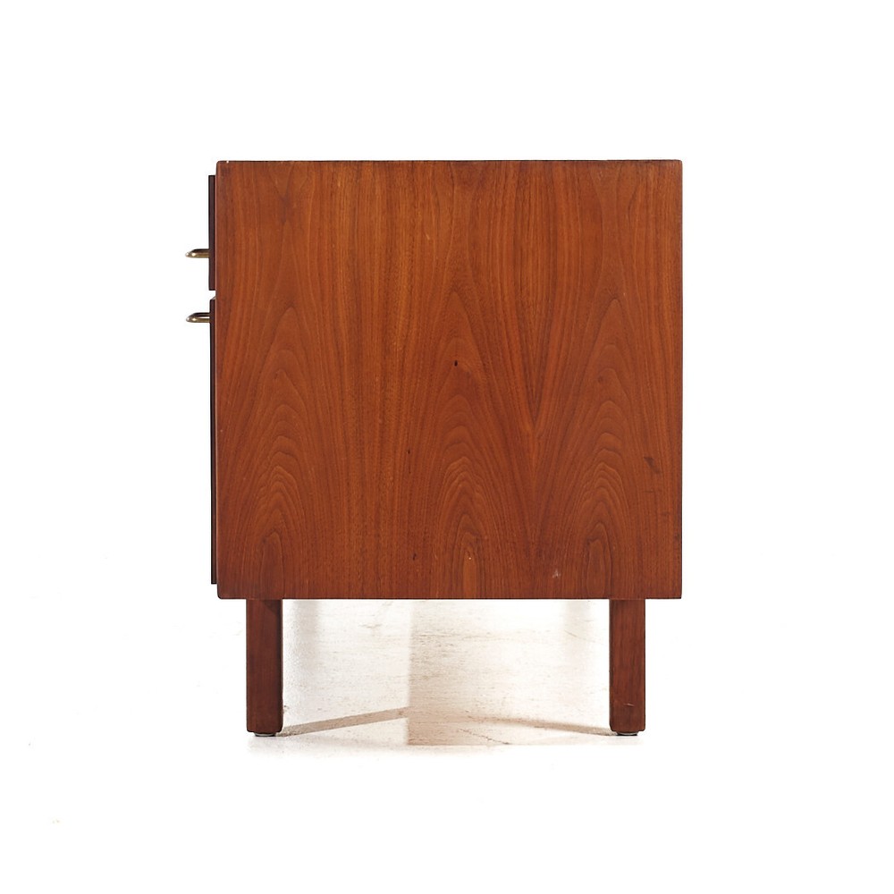 Jens Risom Mid Century Walnut and Brass Credenza