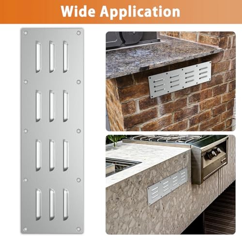 2 Pack Stainless Steel Venting Panel for Grill Accessory Silver 2 Pack