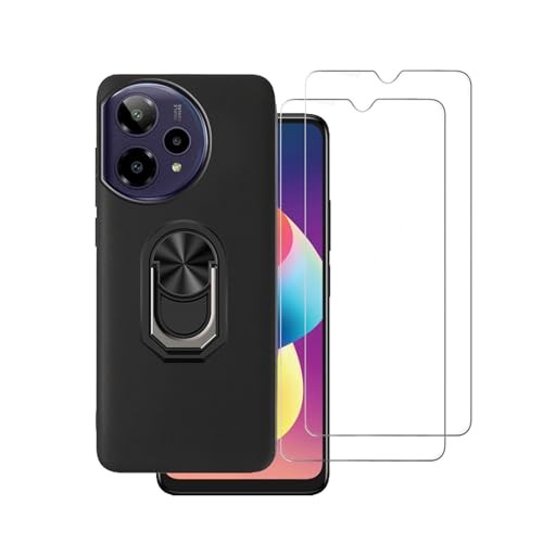 for Cricket Icon Plus 2026 Case with 2 Pack Screen Protector,Ring Black