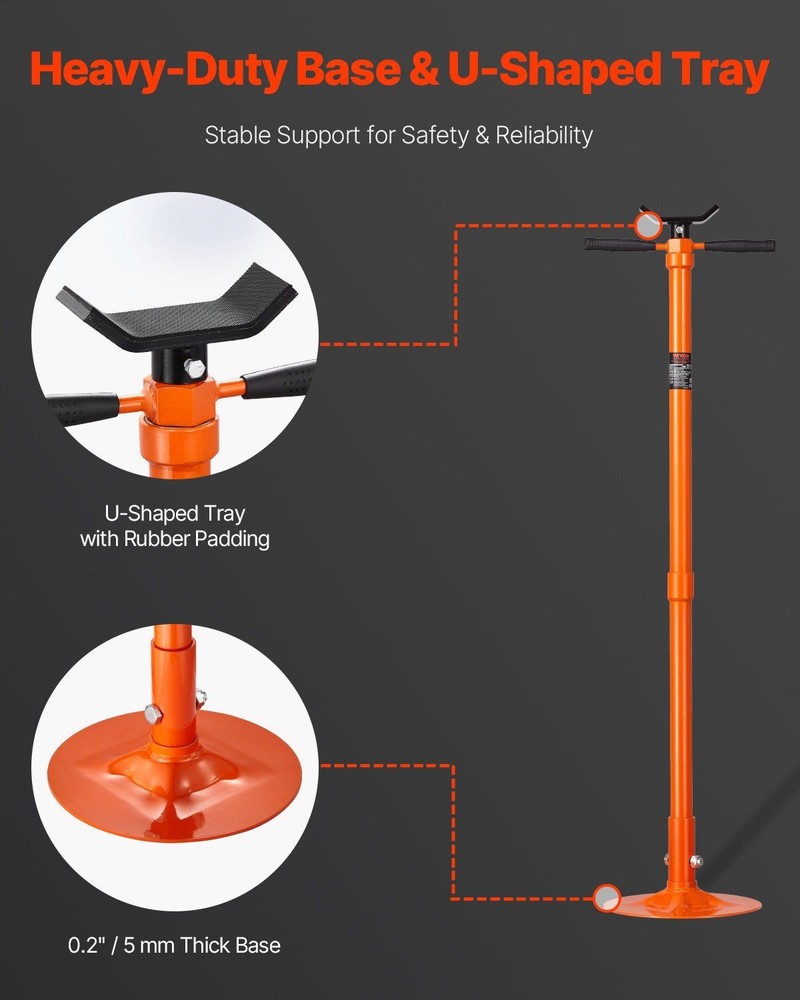 Secure Locking Feature Under Hoist Support Stand Steel Frame