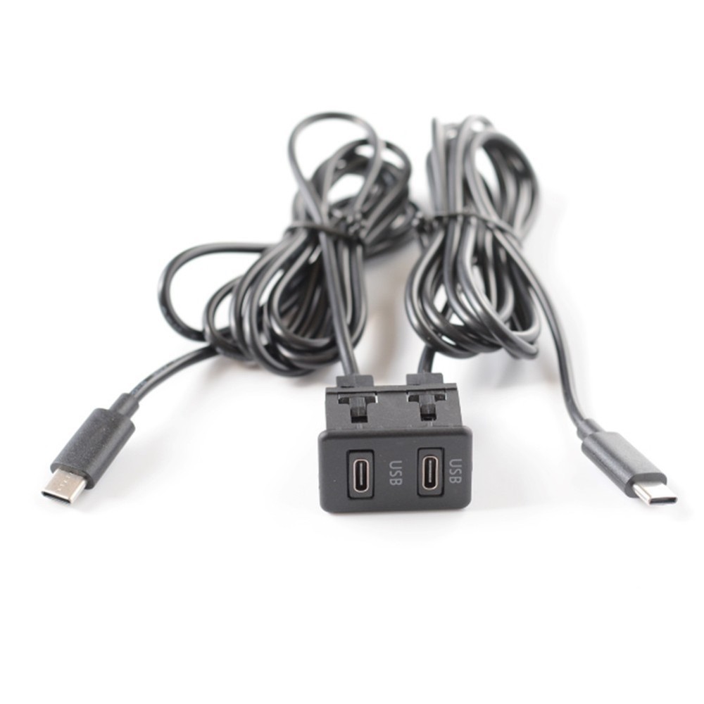 CENTER CONSOLE DUAL Type C PANEL SOCKET EXTENSION ADAPTER FOR VEHICLES