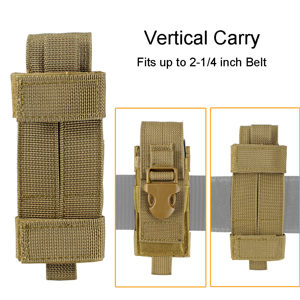 Tactical Tool Sheath Holster Horizontal Vertical Flashlight Knife Magazine Pouch