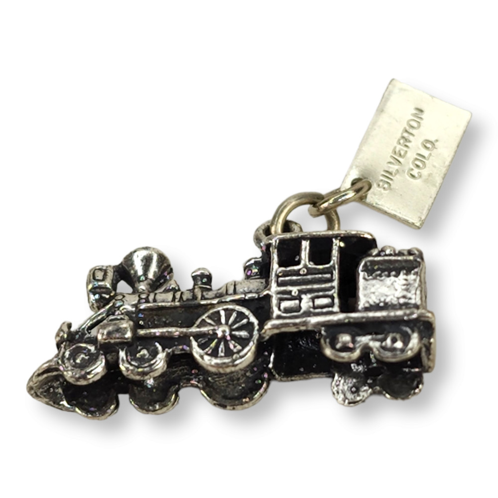 Sterling Silver 925 Sunbell Silverton CO Train Engine Charm