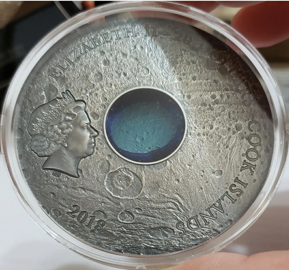2018 $20 VESTA THE LARGEST ASTEROID Hed EUCRITE Meteorite 3 Oz Silver Coin.