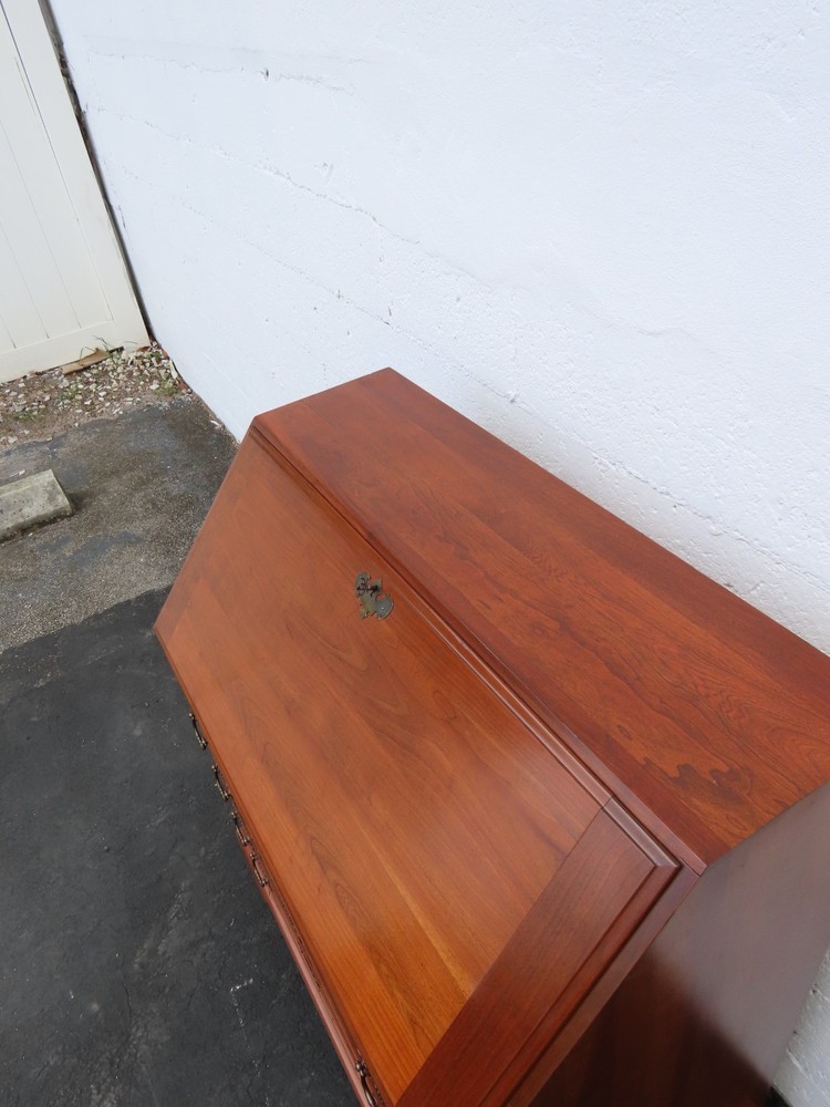 Maddox 1940s Solid Cherry Large Secretary Desk 6393