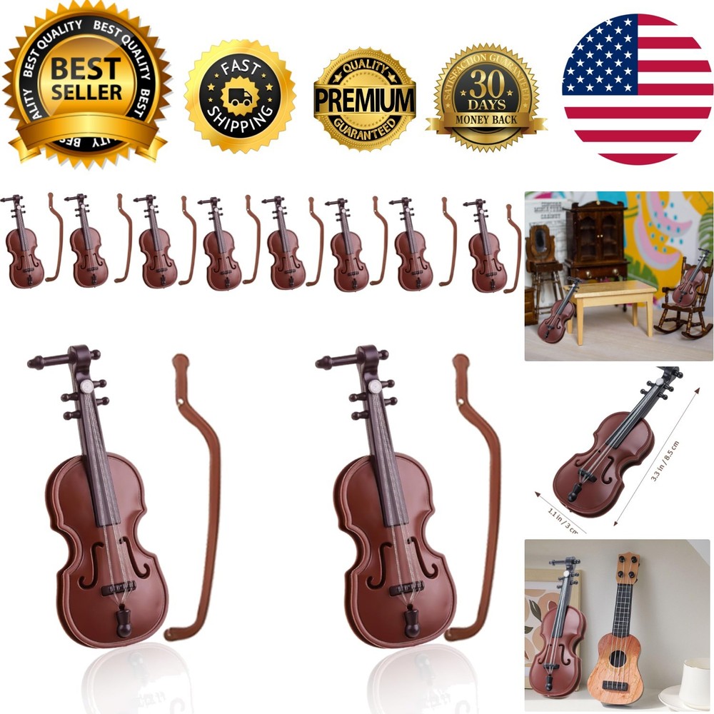 Delicate Mini Violin Models (3.3x1.1in) - Stunning Tabletop Decorations