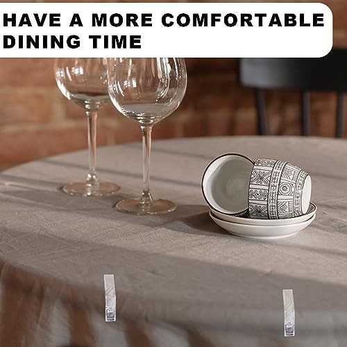 BOXOB 12pcs Spring Tablecloth Clips, Transparent Plastic, Modern Style,