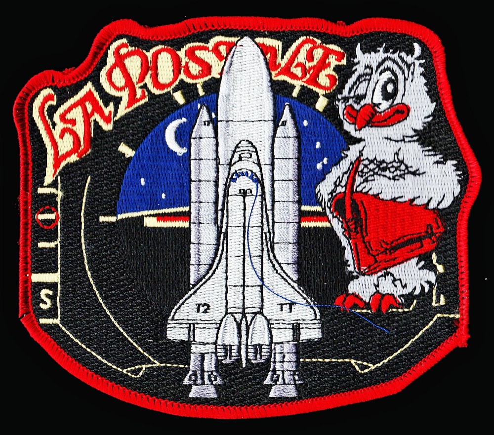 NASA SPACE SHUTTLE - LA POSTALE - LA POSTAGE  MAIL AND SUPPLY CARRIER NASA PATCH