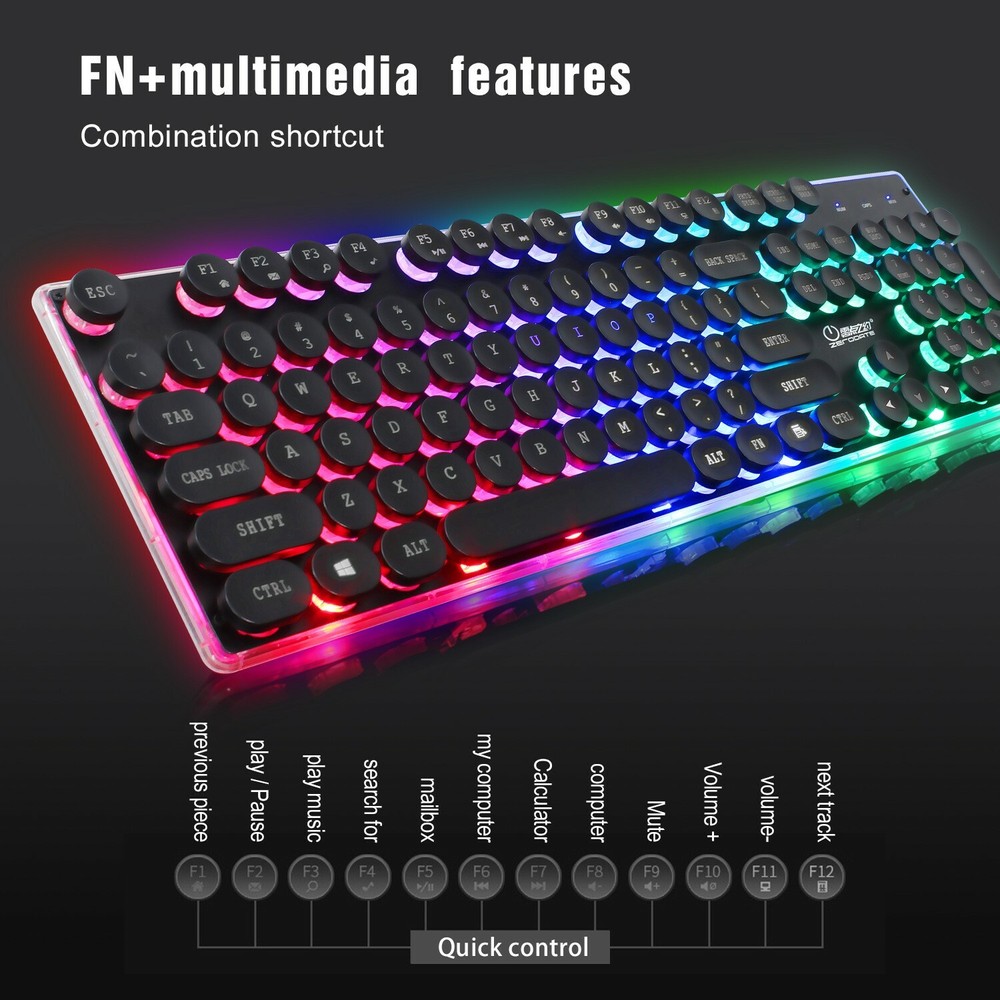 X2 Pro Computer Video Gaming PC Keyboard Game Panel Keypad LED + Color DPI Mouse