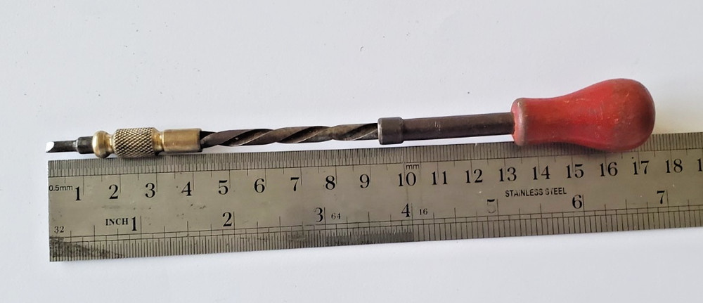 Rare Small Antique EDU German Made Spiral Push Driver Tool