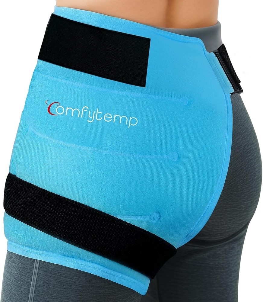 Hip Ice Pack Wrap for Sciatica, Hip Replacement Kit, Reusable Gel Ice Pack fo...
