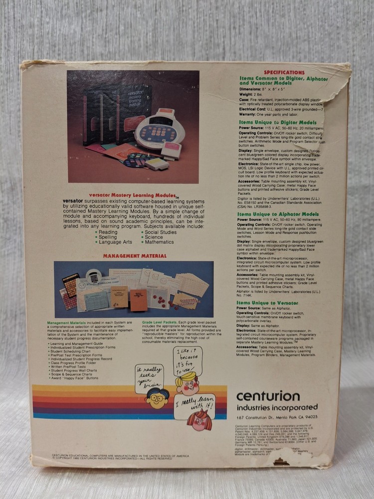 1974 Centurion Dedicated Educational Computer Digitor in Box AS IS See Desc!
