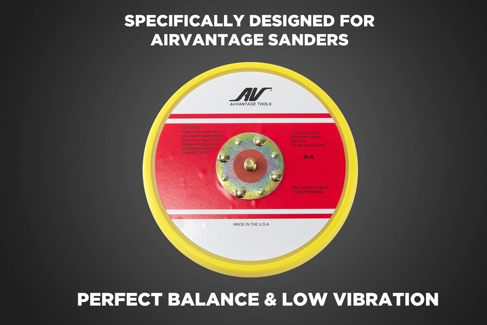 AirVANTAGE Random Orbit Sander Low-Profile Backing/Replacement Pad (6" PSA Vinyl