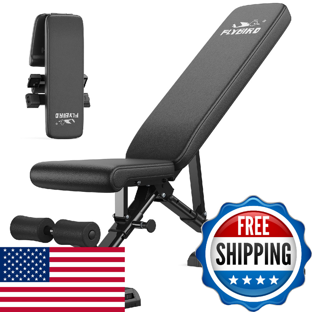 FLYBIRD Adjustable Weight Bench, 800LBS Foldable Workout Bench, ASTM-Certified