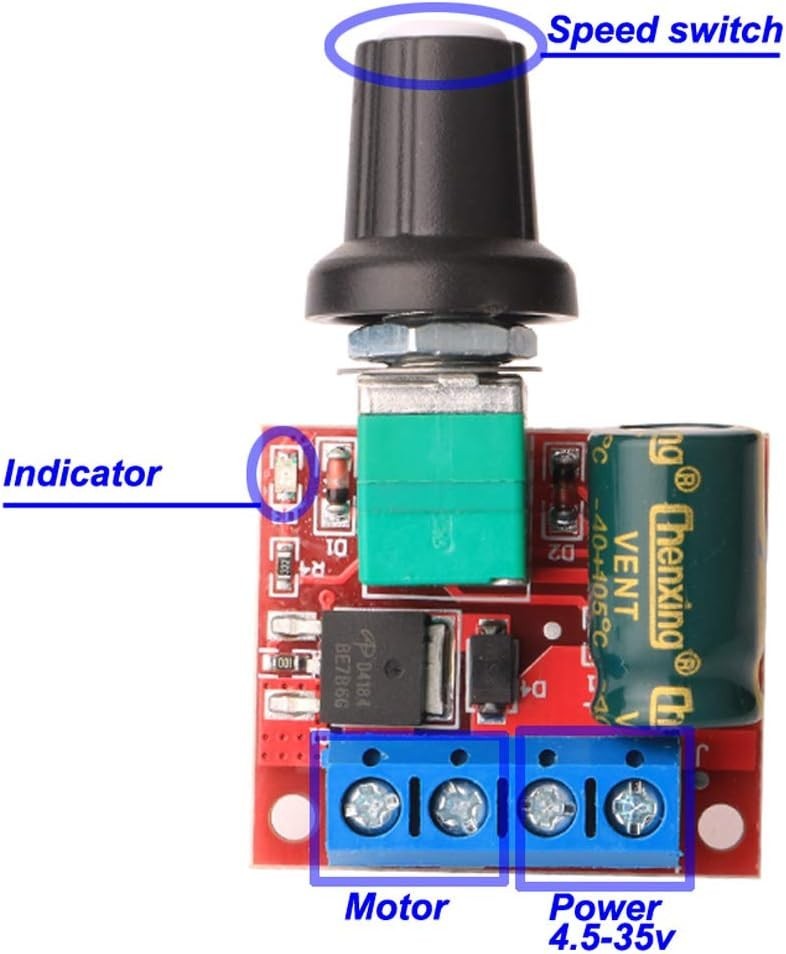 High-Performance 3PCS Mini PWM Speed Controller Set - 20kHz Frequency, LED Edge