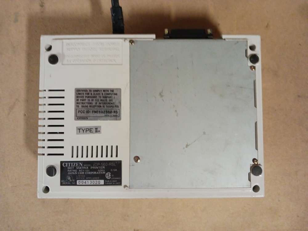 Citizen iDP-560-RSL Dot Matrix Printer, Does Not Work