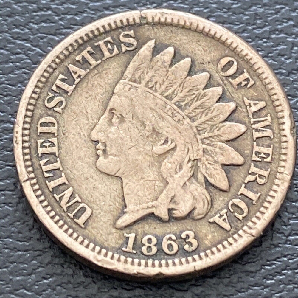 1863 Indian Head Cent 1c Better Grade #35538