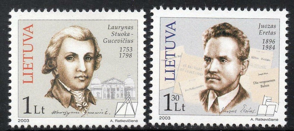 LITHUANIA MNH 2003 Personalities