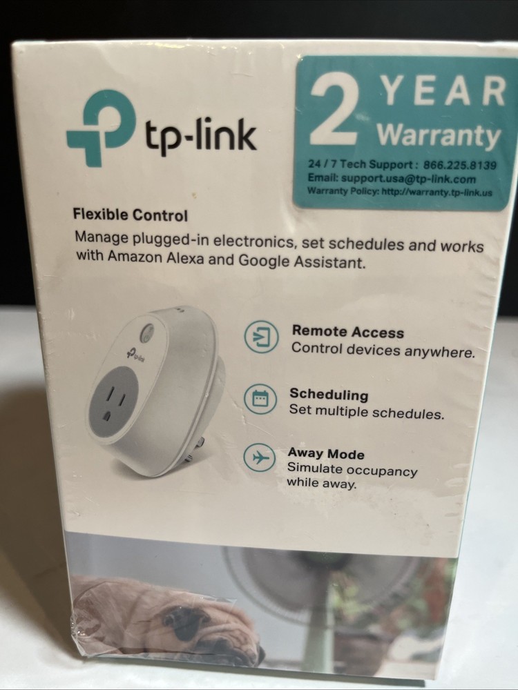 TP-Link - HS100 - Smart WiFi Plug - w/Google Assistant & Amazon Alexa NEW Sealed