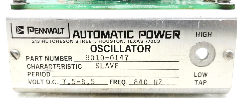 9010-0147 AUTOMATIC POWER OSCILLATOR