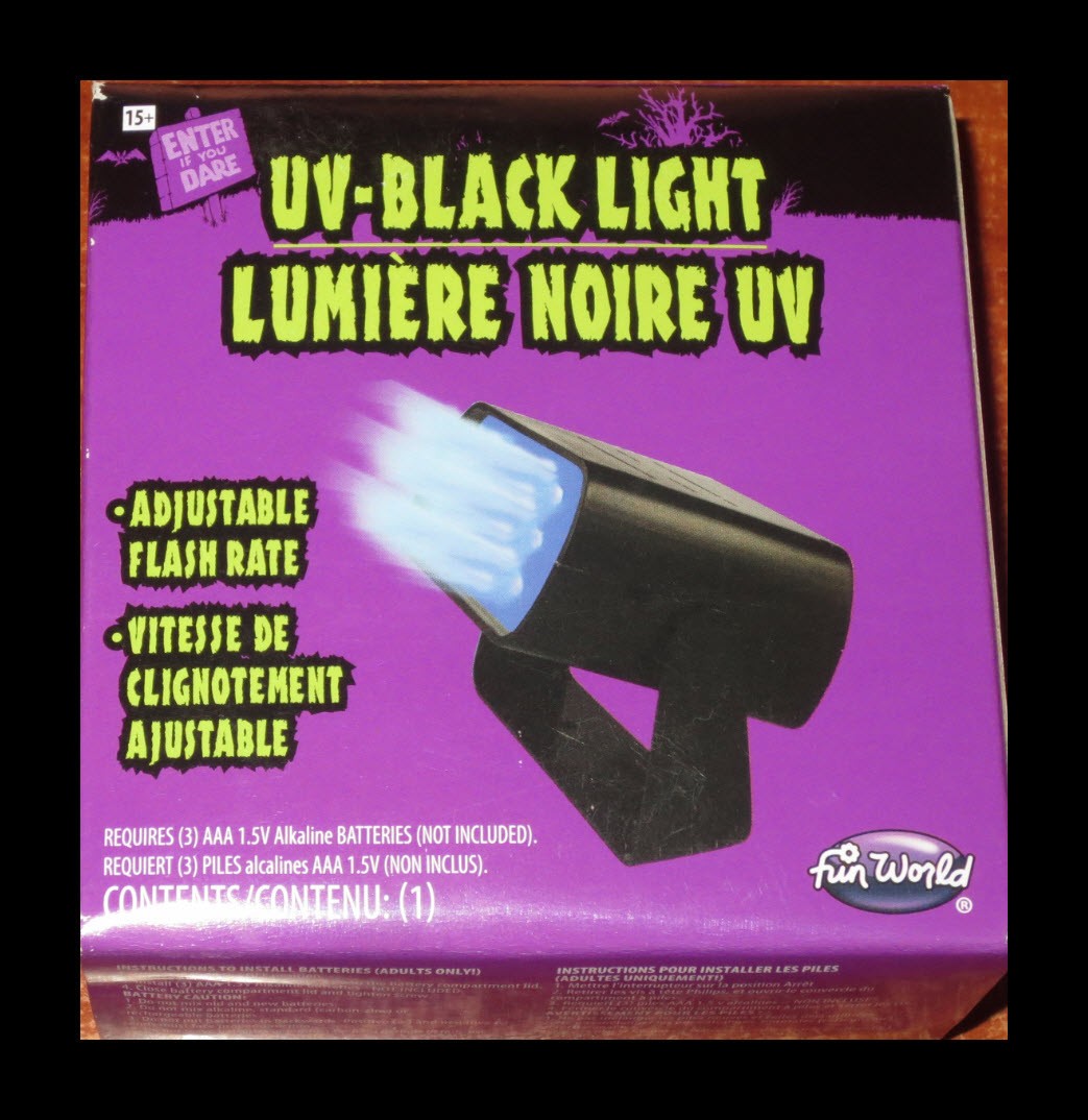 NEW - Intense LED UV-Black Light  (Fun World) - sealed