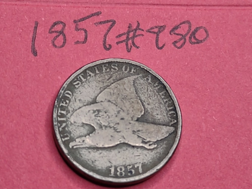 1857 - US Flying Eagle Cent Penny #980