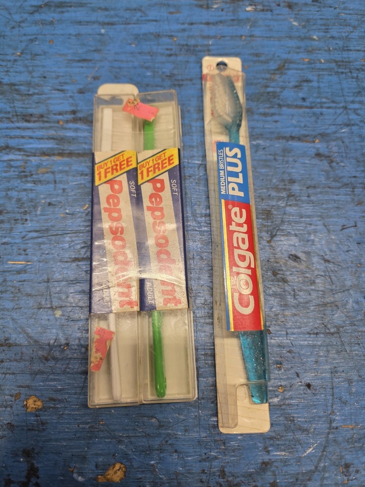 Vintage Pepsodent And Colgate Toothbrush