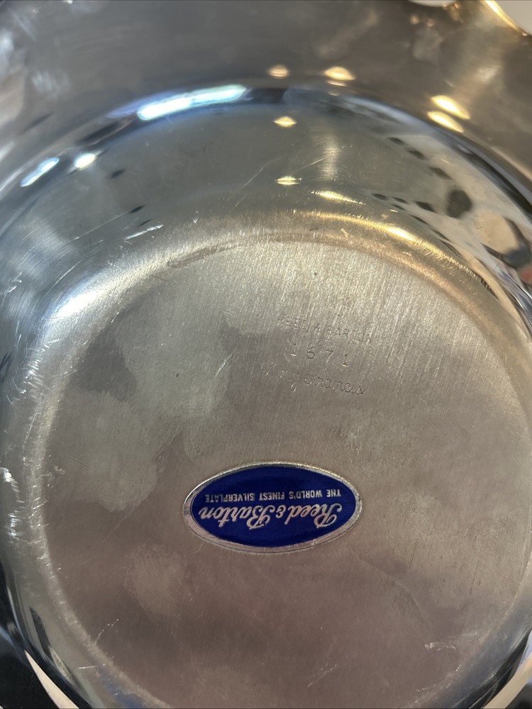 Reed Barton King Francis Silverplate Footed Centerpiece Bowl #1694 & 1671 Dish