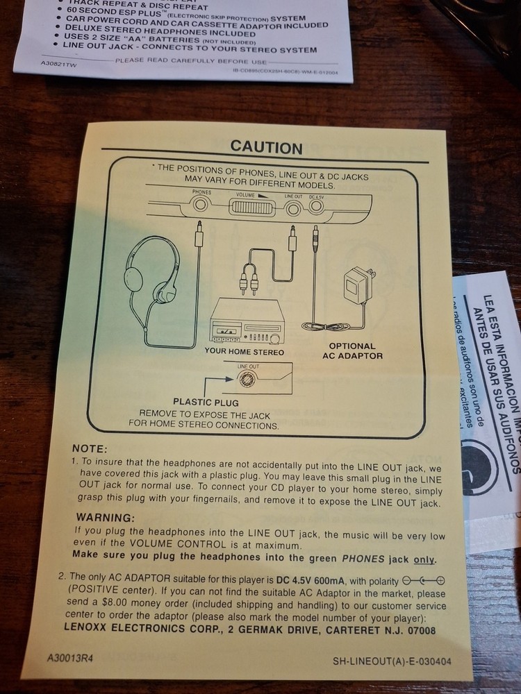 Durabrand 60 Second ESP CD PLAYER CD-895 complete New Without Box