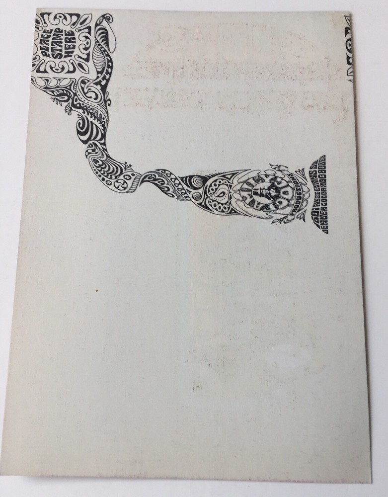 Family Dog Denver FDD 18 Doors Rick Griffin Art Postcard 1967