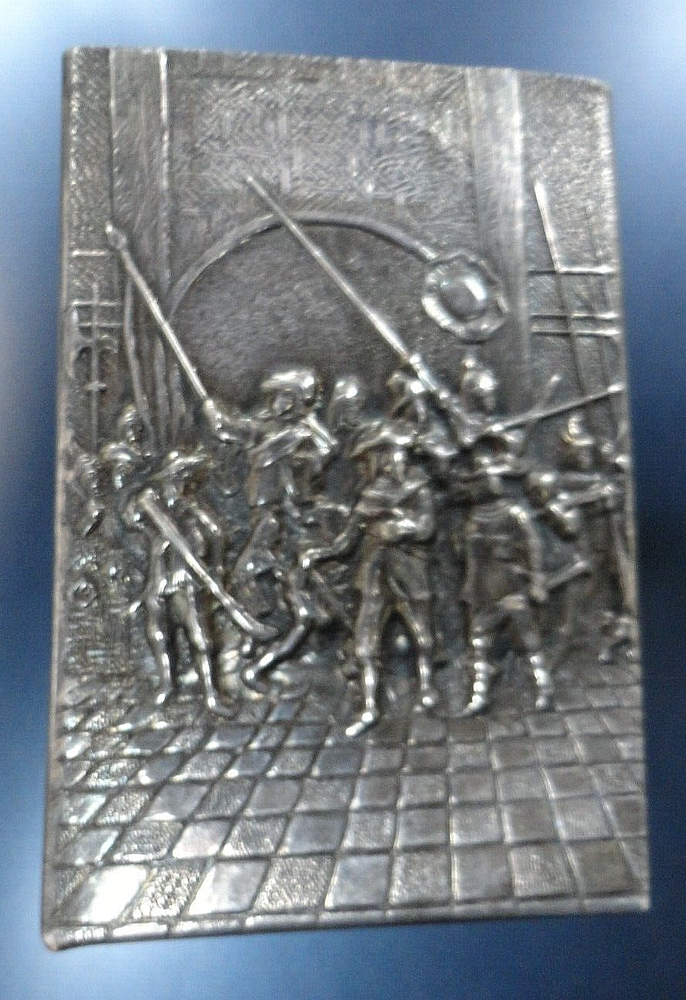 Antique Vintage Silver Cigarette Holder Case Denmark Repousse