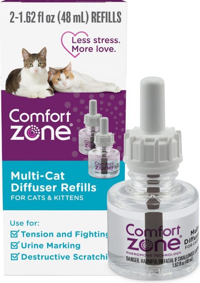 Cat, Comfort Zone Multi-Cat Diffuser Refills For Cats and Kittens (2 count)