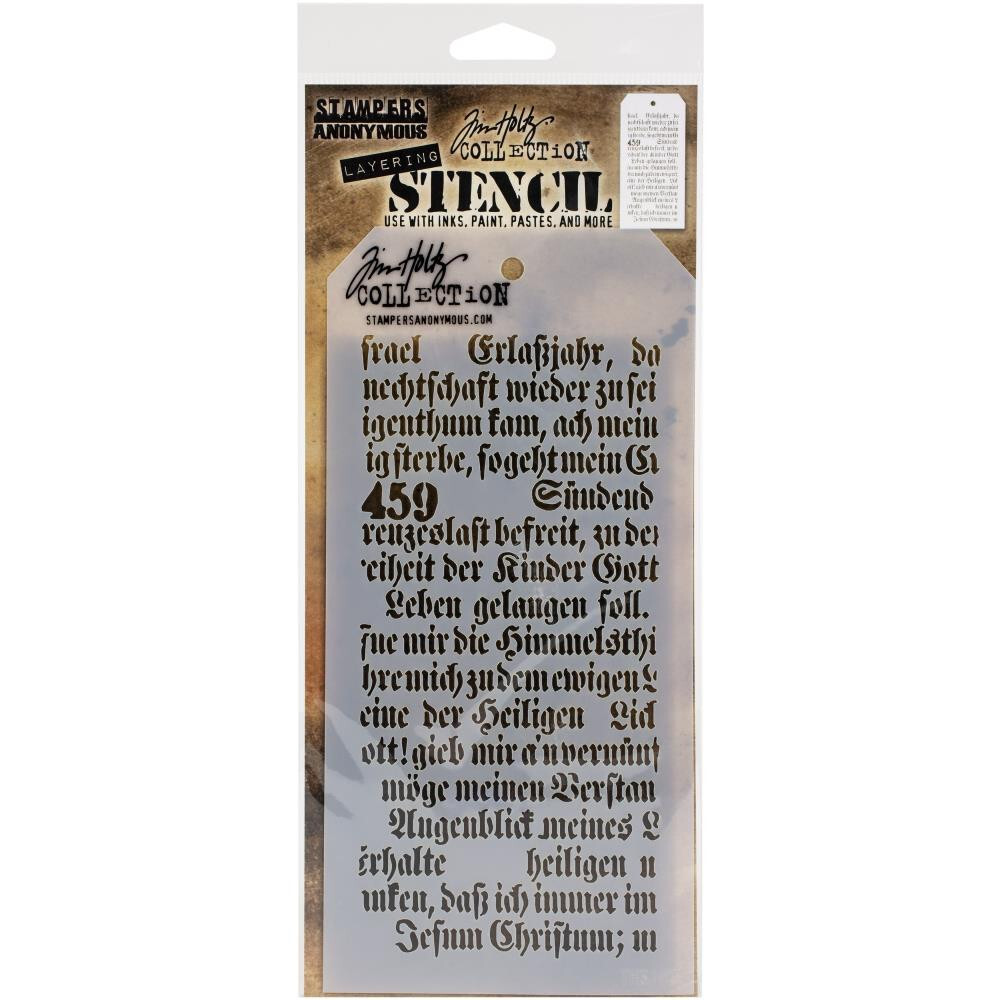 Tim Holtz /Stampers Anonymous Layering Stencil THS149 Script
