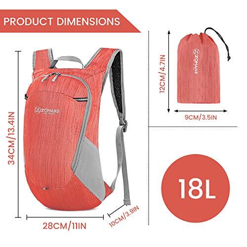Ultra Lightweight Packable Backpack 18L - Small Foldable Hiking Backpacks Wat...